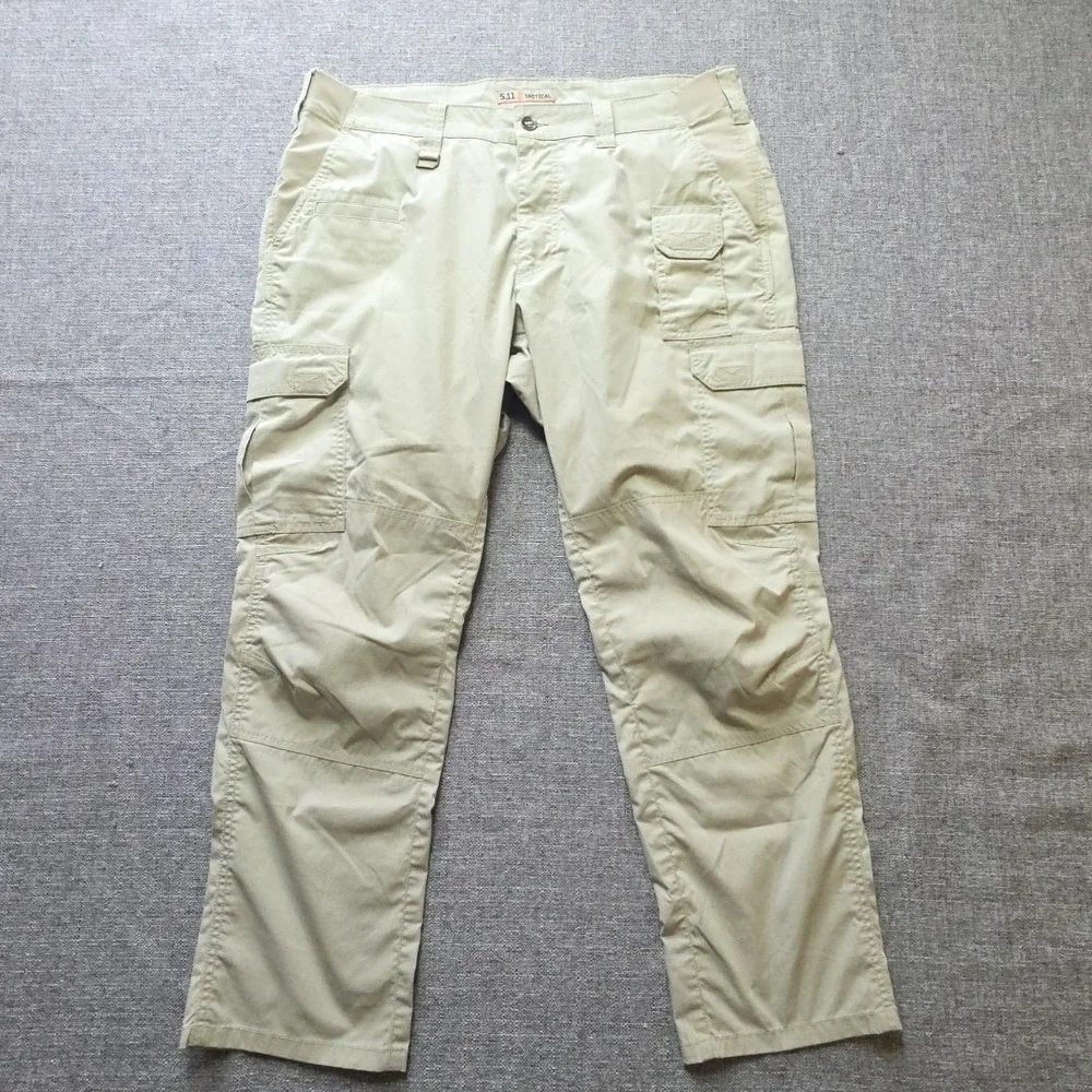 5.11 Tactical Cargo Pants Mens 36x30 Beige Ripstop Workwear Utility 74512-055